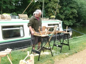 Handmade gateleg table and stools